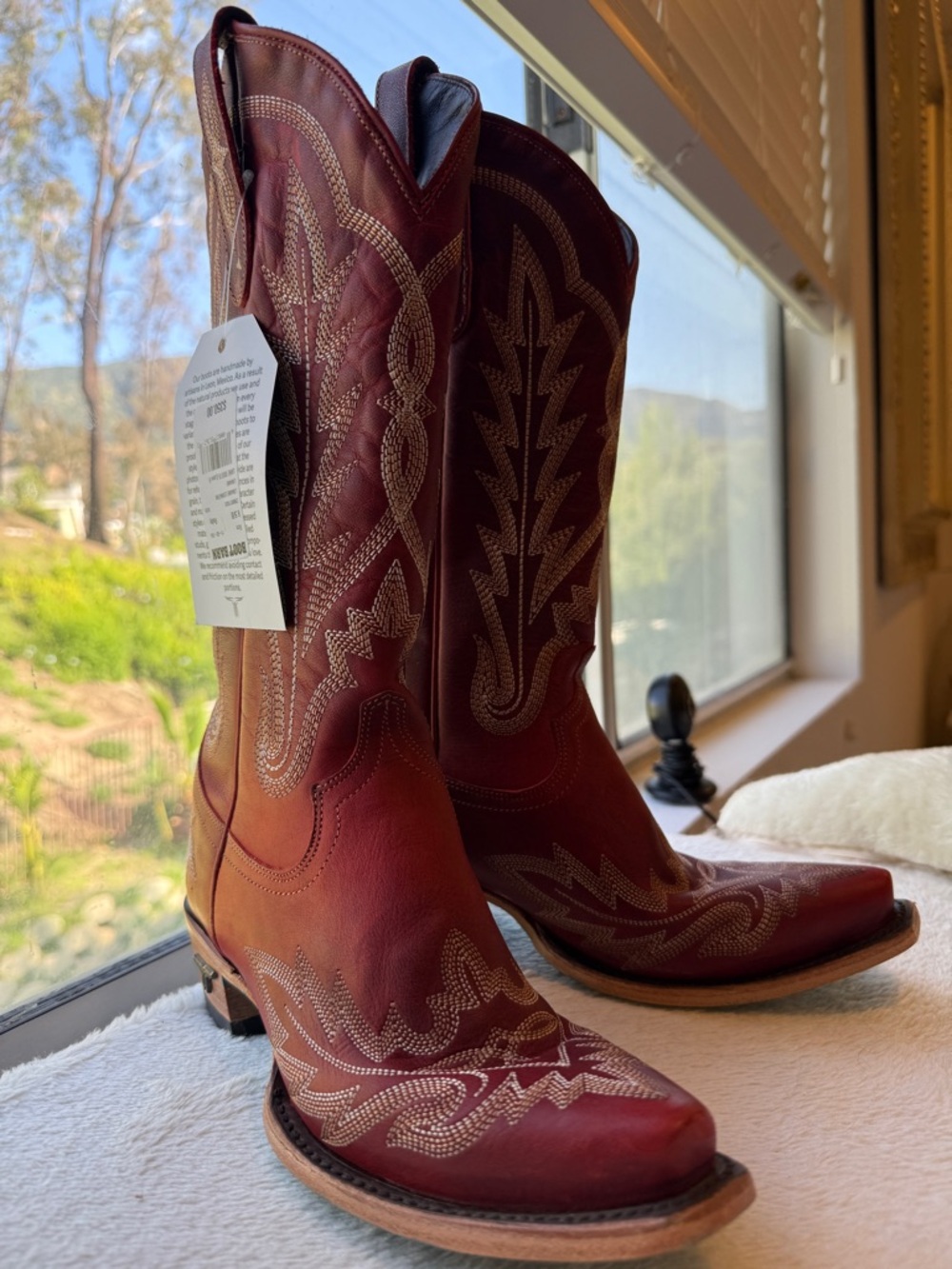 LANE Lexington boot -smoldering Ruby -Embroidered Western Cowboy Boots